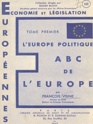 cover image of ABC de l'Europe, 1